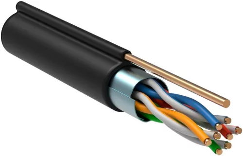 Кабель информационный ITK LC3-C5E04-359 кат.5E F/ UTP 4X2X24AWG LDPE внутренний 305м черный