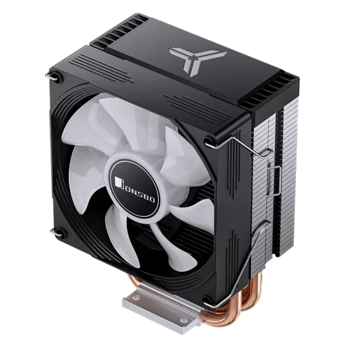 Кулер для процессора/ CPU Cooler JONSBO CR-1300 EVO (160W, 4-pin PWM, 128mm, Al/ Cu, 4x6mm, FRGB, 1x90mm, 42CFM, 28.2dBA, 2000RPM, S: 1700/ 1200/ 115X, AM5/ AM4, Black) (CR-1300 EVO BLACK)