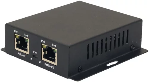 Удлинитель Ethernet+PoE / коммутатор OSNOVO SW-8030/D PoE удлинитель/ коммутатор Gigabit Ethernet на 3 RJ45 порта. Порты: 2 х GE (10/100/1000 Base-T) с поддержкой PoE (до 28W) + 1 x GE (10/100/1000 Base-T) Uplink с поддержкой питания по