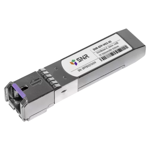 Модуль/ Модуль SFP оптический, дальность до 20 км (14dB), 1550нм, индустриальный (SNR-SFP-W53-20-I)