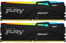 Память оперативная/ Kingston 16GB 5200MT/s DDR5 CL36 DIMM FURY Beast RGB EXPO (KF552C36BBEA-16)