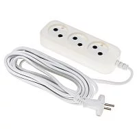 Сетевой удлинитель Buro BU-PSL3.5/ W 5м (3 розетки) белый (пакет ПЭ) (BU-PSL3.5/W)