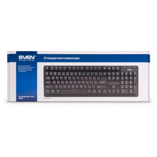 Клавиатура SVEN Standard 301 USB чёрная (SV-03100301UB) фото 4