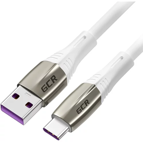 Greenconnect Кабель 1.0m TypeC 60 W, 5A max, быстрая зарядка, белый TPE, корпус relief, белый ПВХ, 28/22 AWG, 28/22 AWG, GCR-52504