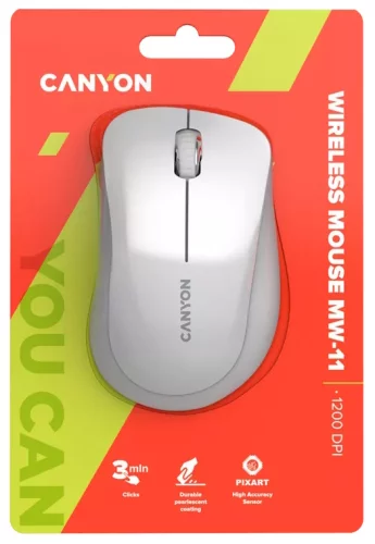 Мышь CANYON Wireless MW-11 Pearl White (CNE-CMSW11PW) фото 6