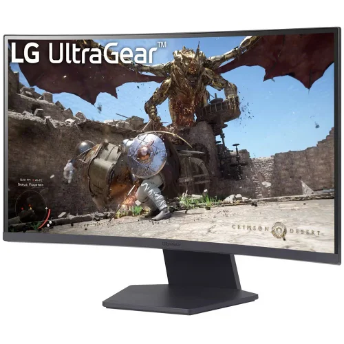 Монитор 27 LG 27GS60QC-B Curved VA, 2560x1440, 180Hz, 1ms, 300сd/ m, 3000:1, HDR10 | 2xHDMI(2.0), DP(1.4) | HAS, Swivel, ExPSU, Vesa 100, Black (27GS60QC-B.ARUQ) фото 3