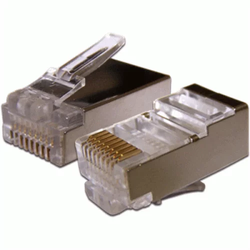 Коннектор RJ45 STP 8P8C, универсальный, cat.6A, 100 шт. (TWT-PL45/ S-8P8C-6A) (TWT-PL45/S-8P8C-6A)
