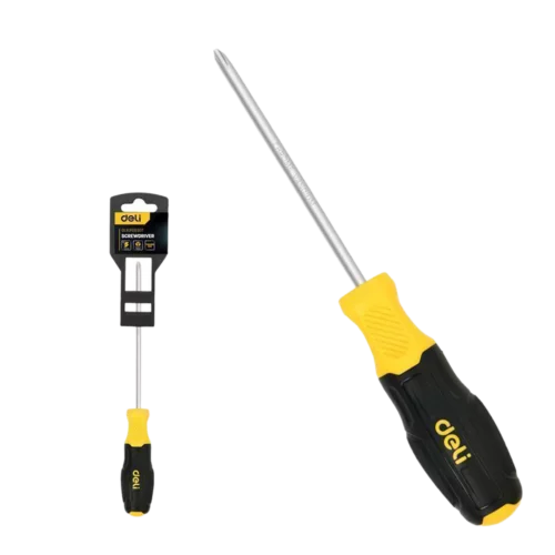 Отвертка Torx Deli DL6310020T T20x100мм сталь Cr-V, двухкомпонентная прорезиненная рукоять