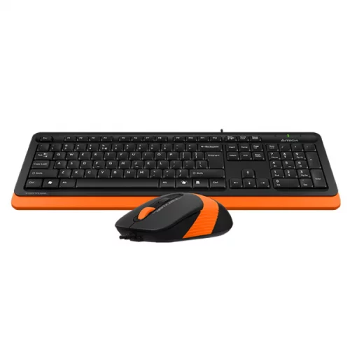 Клавиатура + мышь A4Tech Fstyler F1010, Wired, USB, 600-1000-1600dpi, 4But, Multimedia (F1010 ORANGE) фото 2