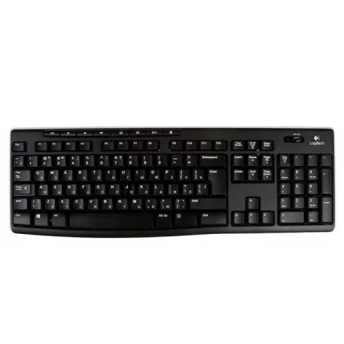 *Клавиатура беспроводная Logitech K270 ЛАТИНИЦА (без кириллицы) (приемник Unifying, 2 батарейки AAA) (арт. 920-003058, M/ N: Y-R0015 / C-U0007) (920-003058_EN)