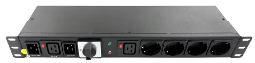 Байпас Powercom MBS1605-1C19-4Schuko, металлический корпус, 1 фазный 16A, блок управления байпасом технического обслуживания/ Bypass Powercom MBS1605-1C19-4Schuko, metal case, 1 phase 16A, maintenance bypass control unit