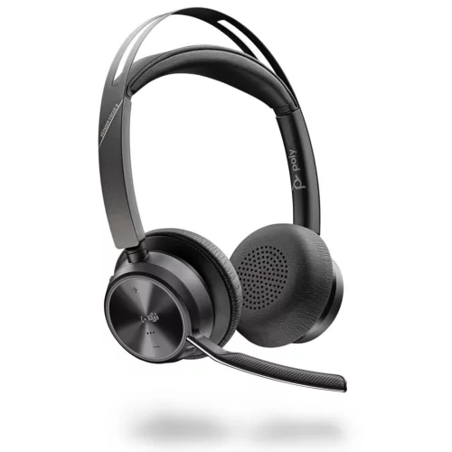 Гарнитура беспроводная/ VOYAGER FOCUS 2 UC,VFOCUS2-M (COMPUTER & MOBILE) MICROSOFT TEAMS CERTIFIED, USB-C, PREMIUM STEREO BLUETOOTH HEADSET, WITH CHARGE STAND, WORLDWIDE