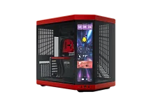 Корпус без блока питания/ Case HYTE Y70 Touch Infinite, Midi-Tower, TG, LCD, no fans, 2xUSB-A 3.2, 1xUSB Type-C, E-ATX, ATX, mATX, mITX Black Cherry (CS-HYTE-Y70TTI-RB)