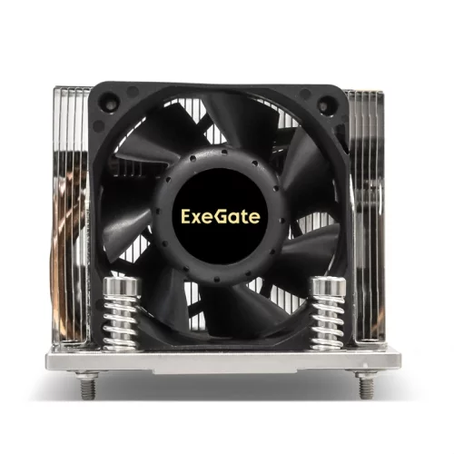 Exegate EX293436RUS ESNK-P0063AP4.PWM.2U.SP3.Cu {Al+Cu, 2U, 4 тепл. трубки, LGA SP3, TDP 240W, PWM, 1600-6800RPM, 2 ball bearing, 4pin, 54,3db, 440г, на винтах, с термопастой} RTL фото 2