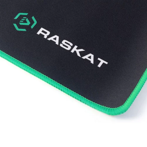 Коврик для мышки Raskat XP18 черный с зеленым, |ACD-XP18-RRB| тканевый, 400х450х3мм, нейлон + резина, обшитый, RTL фото 3
