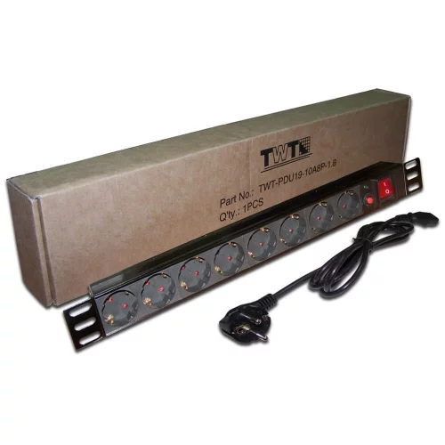 Блок розеток Lanmaster TWT-PDU19-10A8P-1.8 (TWT-PDU19-10A8P-1.8) фото 2