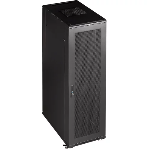 Шкаф 19 Business, 47U 600x1000, черный, передняя дв. перфорир., задняя дв. распашная перфорир. (TWT-CBB-47U-6X10-P1)