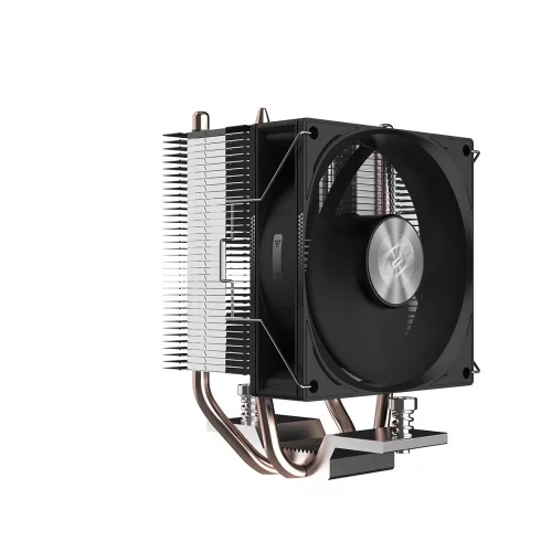 Кулер для процессора/ CPU Cooler PCCooler R200 (110W, 3-pin, 133mm, Al/Cu, 2x6mm, 1x92mm, 40.94CFM, 30dBA, 2200RPM, S: 1851/1700/1200/115X, AM5/AM4, silver, black) фото 2