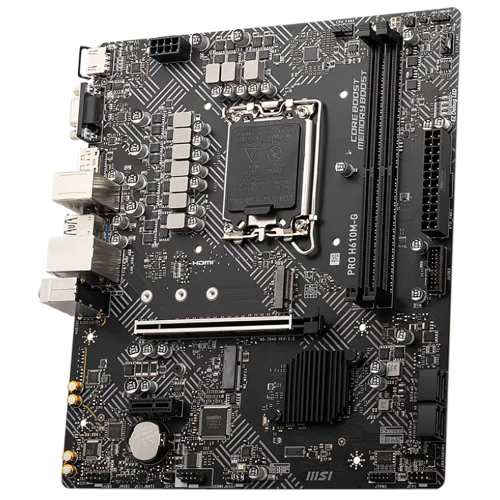 Материнская плата MSI PRO H610M-G H610, LGA1700, 2*DDR5, 1*PCIEx16, 1*PCIEx1, 1*M.2, 4*USB3.2Gen1, 6*USB2.0, 4*SATA3.0, 1G, VGA, DP, HDMI, M-ATX, BULK (PRO H610M-G||BULK) фото 3