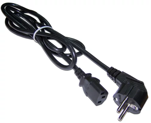 Шнур питания C13-Schuko угловая, 3х0.75, 220В, 10А, черный, 1 метр (LAN-PP13/ SHA-1.0-BK) (LAN-PP13/SHA-1.0-BK)