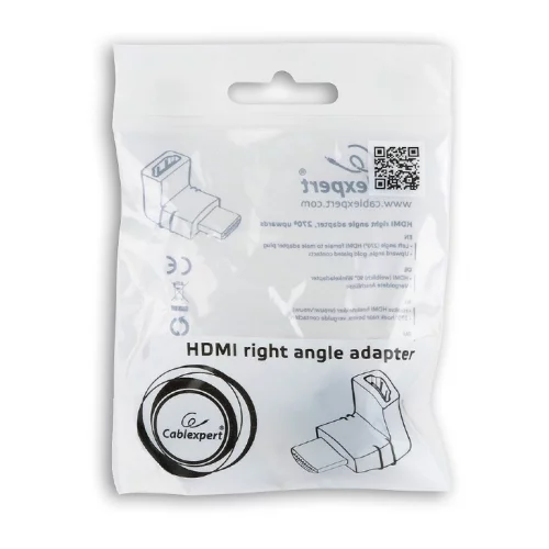 Переходник Cablexpert Переходник HDMI <-> HDMI Cablexpert A-HDMI270-FML 19F/ 19M, угловой соединитель 270 градусов фото 3