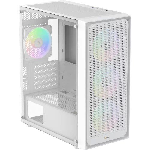 Корпус Компьютер без блока питания/ Case Ocypus Gamma C50 WH ARGB, Mini-Tower, TG, 4x120mm ARGB, 1xUSB-A 3.0 + 2xUSB 2.0, mATX, mITX White (GAMMA-C50-WHG400XX-GL)