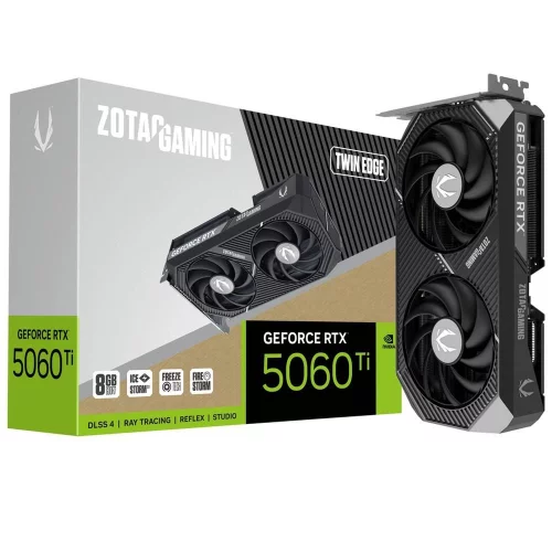 Видеокарта Zotac RTX5060Ti TWIN EDGE 8GB GDDR7 128bit 3xDP HDMI 2FAN MEDIUM PACK (ZT-B50610E-10M)