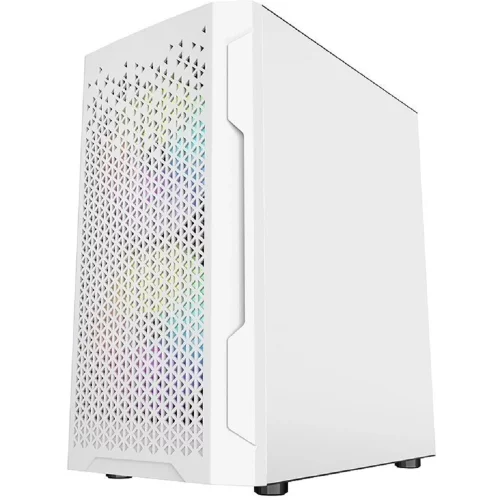 Powercase CMIMZW-L3 Корпус Mistral Micro Z3W Mesh LED, Tempered Glass, 2x 140mm + 1х 120mm 5-color fan, белый, mATX (CMIMZW-L3) фото 3