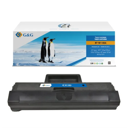 Картридж G&G GG-W1106A черный (1000стр.) для HP Laser 107a/107r/107w/135a MFP/135r MFP/135w MFP/137fnw MFP