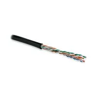 Кабель информационный Hyperline UUTP4R-C5E-S24-OUT-PE-BK-500 кат.5E UTP 4 пары 24AWG PE внешний 500м черный