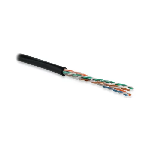 Кабель информационный Hyperline UUTP4R-C5E-S24-OUT-PE-BK-500 кат.5E UTP 4 пары 24AWG PE внешний 500м черный