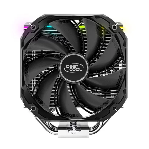 Вентилятор Deepcool AS500 PLUS RTL {6} (727071) (Height 164mm, 6mm x 5pcs, Fan 140mm*2, 500;1200RPM ±10%, < 29.2 dB(A), 4-pin PWM, TDP 220W, Screw, Socket AMD AM4, Intel LGA 2066/ 2011-v3/ 2011/ 1700/ 1200/ 115x) {8} (R-AS500-BKNLMP-G) фото 3