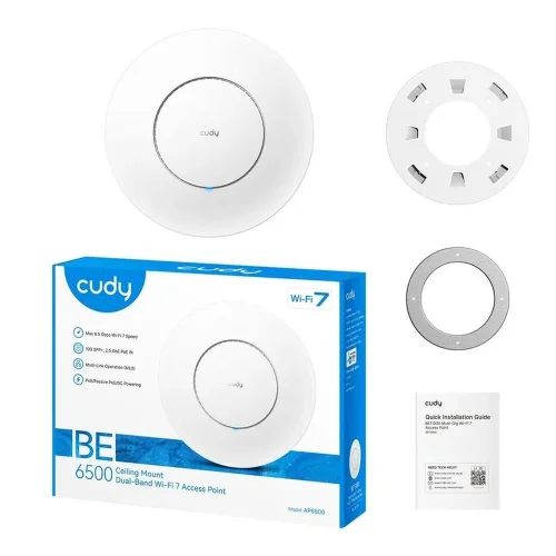 Точка доступа Cudy AP6500 (AP6500) Точка доступа Cudy AP6500, BE6500 Wi-Fi 7 2.5G Access Point, Двухдиапазонная потолочная точка доступа Wi-Fi 7 BE6500 фото 5