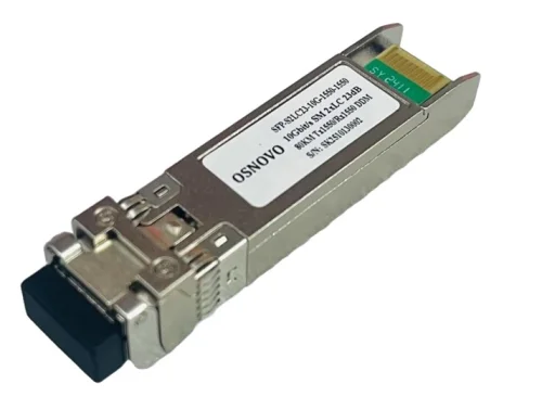 Oптический SFP модуль OSNOVO SFP-S2LC23-10G-1550-1550 Оптический SFP+ Модуль 10G. Single Mode 10 Гбит/c. 2LC 23дБ до 80км Tx:1550/Rx:1550 DDM 0…+70°С.