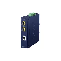 медиа конвертер/ PLANET IP30 Industrial 10/100/1000T to 2-Port 100/1000X SFP Gigabit Media Converter (-40 to 75 degree C) (IGT-1205AT)