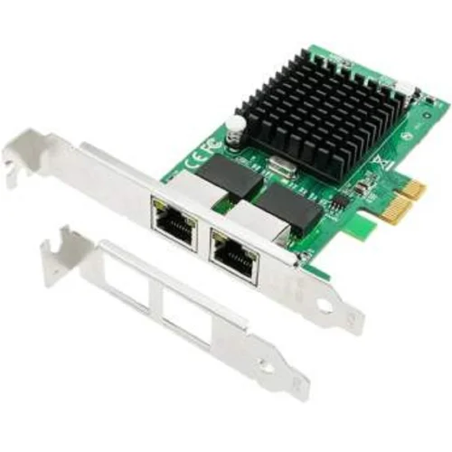 ORIENT XWT-INT82L2PE, Сетевая карта PCI-Ex1 v1.0a 2xRJ45 Gigabit Ethernet, Intel 82571GB chipset, 1 Гбит/ с, 2 планки крепления в комплекте (31282)