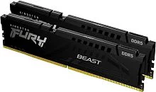 Память оперативная/ Kingston 64GB 5600MT/s DDR5 CL40 DIMM (Kit of 2) FURY Beast Black XMP (KF556C40BBK2-64)