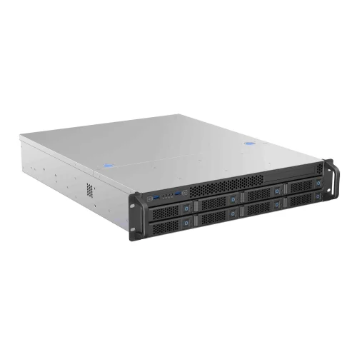 Procase BS208-SATA3-B-0 Корпус 2U Rack server case 8 SATA III / SAS 6Gbit hotswap HDD 2*MiniSAS(8087), черный, без блока питания, глубина 650мм, MB 12x13