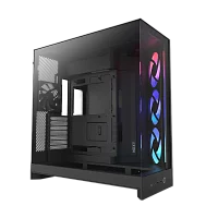 Корпус без блока питания/ Case NZXT H9 Flow RGB (2025), Midi-Tower, TG, 3x140mm RGB + 1x120mm, 2xUSB-A 3.2 + 1xUSB-C 3.2, E-ATX, ATX, mATX, mITX Black (CM-H92FB-R1)