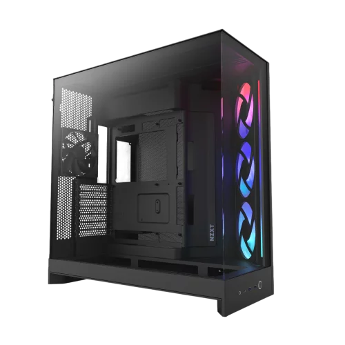 Корпус без блока питания/ Case NZXT H9 Flow RGB (2025), Midi-Tower, TG, 3x140mm RGB + 1x120mm, 2xUSB-A 3.2 + 1xUSB-C 3.2, E-ATX, ATX, mATX, mITX Black (CM-H92FB-R1)