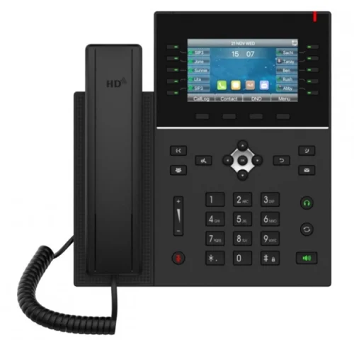 SIP-Телефон Fanvil J6, 20 SIP-акк., 4,3, 480x272 Цвет. экран, POE, БП в комп., 2x1 Gbps, совместимость с EM50 (J6#TRL)
