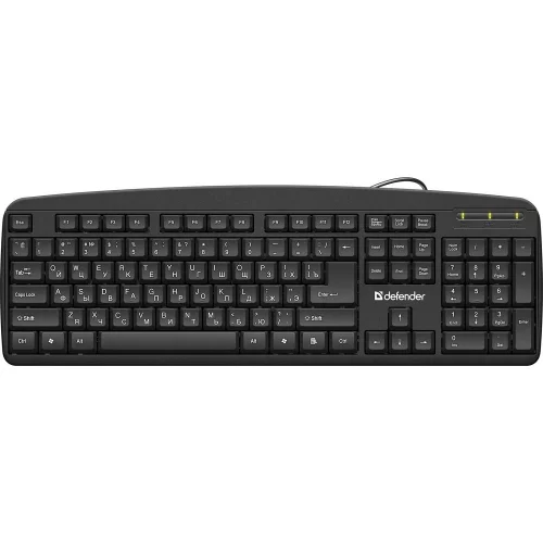 Defender Клавиатура Office HB-910 RU USB [45910] {Проводная, полноразмерная, черная} (045910)