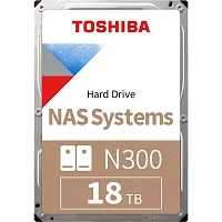 Жесткий диск/ HDD Toshiba N300 NAS SATA3 3.5" 18TB 7200 512Mb 6Gb/ s 1 year warranty (HDWG51JXZSTA)