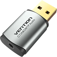 Внешняя звуковая карта Vention USB Серая (CDLH0)
