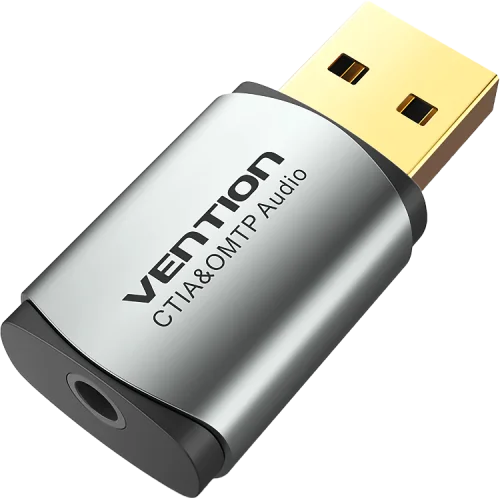 Внешняя звуковая карта Vention USB Серая (CDLH0)