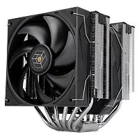 Кулер для процессора/ Thermalright Royal Pretor 130 (4-pin PWM, 158mm, Ni/Cu, 6x6mm, 1x120+1x130mm, 80.45CFM/81.88CFM, 29.4dBA/28.3dBA, 2150PM/1750RPM, S: 1200, 1700, 1851, 2011, 2066, 115X, AM4, AM5, silver, black) (RP130)