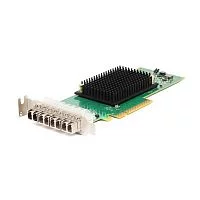 Emulex LPe31004-M6 bulk Gen 6 (16GFC), 4-port, 16Gb/ s, PCIe Gen3 x8, трансиверы установлены, LP+FH brackets, OEM (LPE31004-M6 BULK)