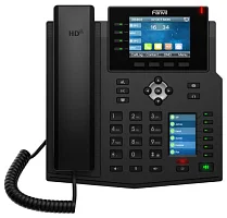 SIP-Телефон Fanvil X5U, 16 SIP-акк., 3,5", 480x320 Цвет. экран, POE, БП в комп., 2x1 Gbps, BT 4.2, Чёрный (X5U#TRL)