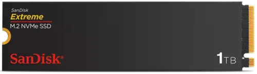 SanDisk внутренний твердотельный накопитель 1TB Extreme M.2 NVMe PCIe Gen 4.0. Цвет: черный (SDSSDX3N-1T00-G26)