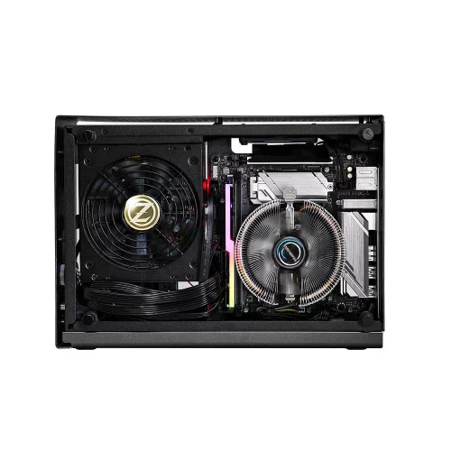 ZALMAN M2 MINI, MITX, ALUMINIUM, GRAY, WINDOWx2, RISER CARD, 2x3.5